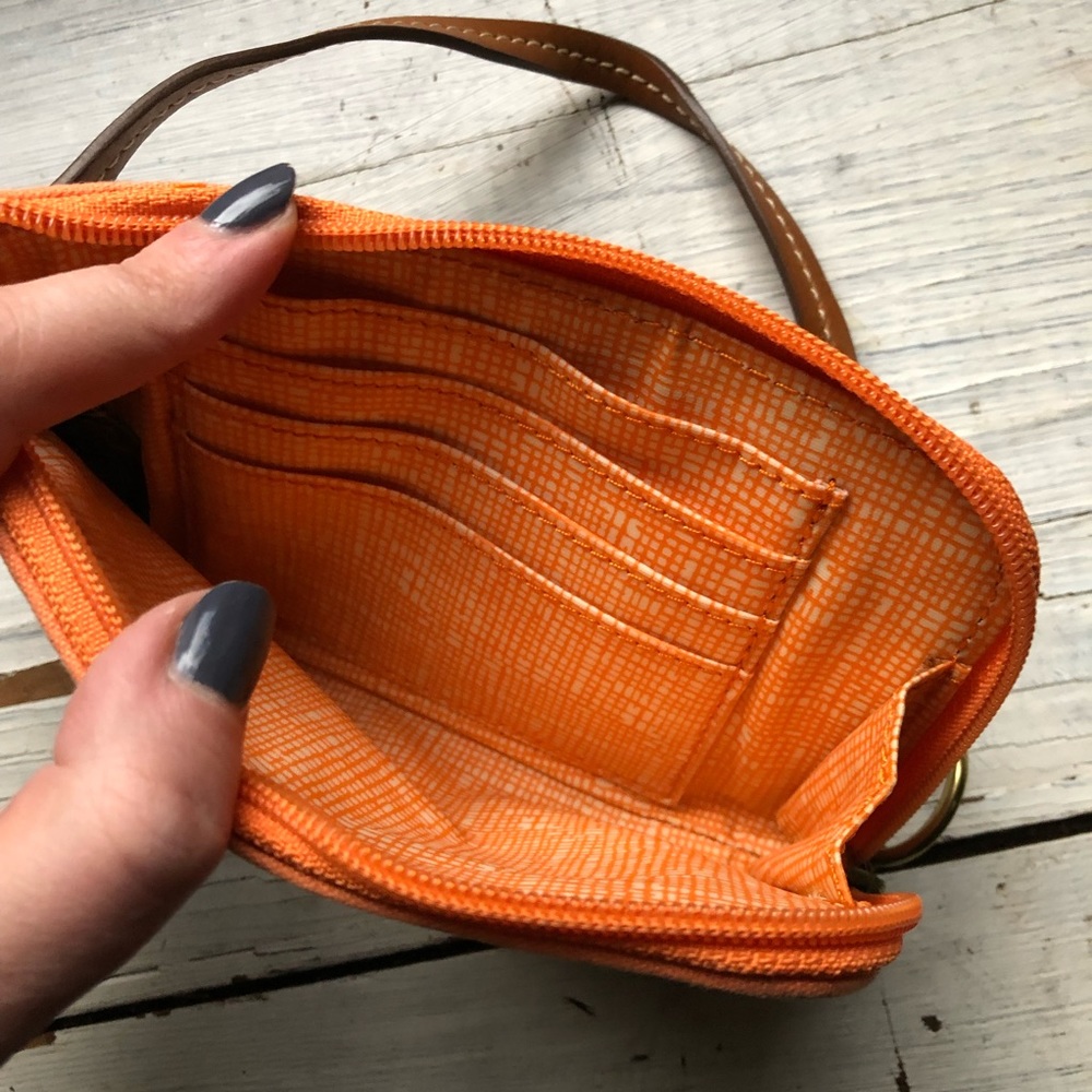 Fossil Key Per Multi Colored Zip Around Wristlet … - image 3